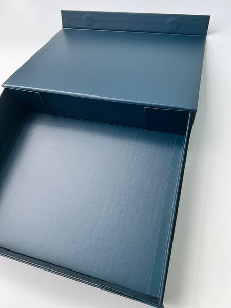 NEW! Large + Shallow Personalised Magnetic Gift Box (Dark Blue)