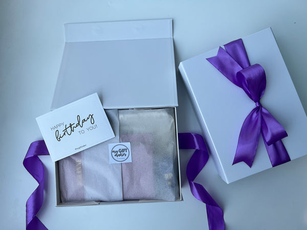 Sweet Purple Pink Personal Notebook Set for Ladies on the Go - Farewell/Thank you/ Brithday Gift for Colleagues