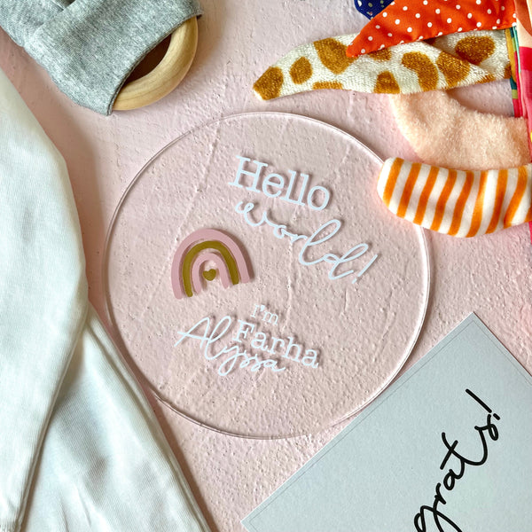 NEW! New Mom & Baby Dearest Gift Box (Dark Cherry Pink / Light Pearl Pink) - for baby girl