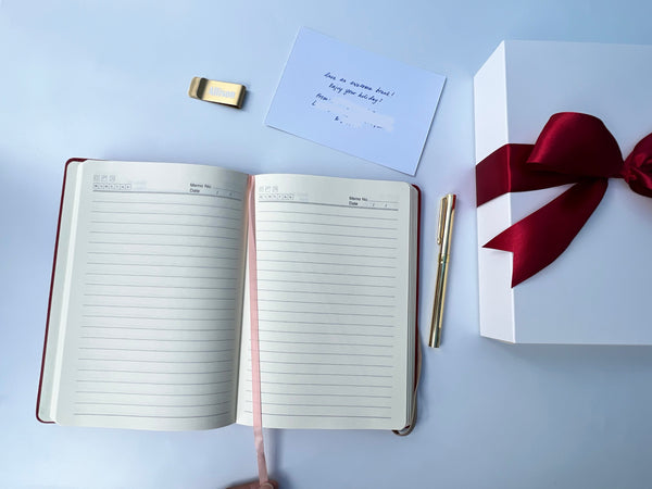 Imprinted Notebook (Thick) Gift Set - 5 Colours to choose from