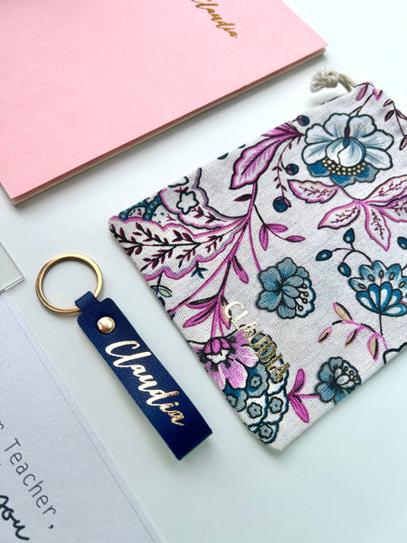 Journal Gift Set in Floral Blue + Pink