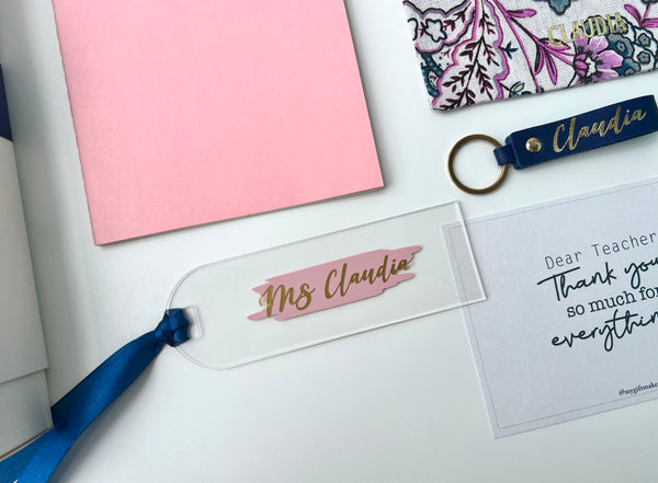 Journal Gift Set in Floral Blue + Pink