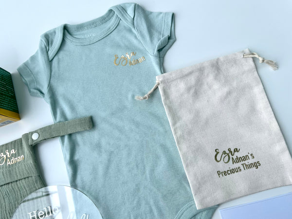 NEW! New Mom & Baby Dearest Gift Box (Fern Green) - for baby boy or girl