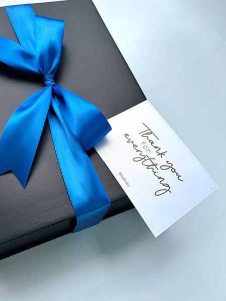personalised corporate gift set custom blue notebook, blue mug, grey concrete handphone stand, black hand sanitizer, silver pen holder money clip , silver pen, silver stationery pen tray blue black gift box farewell thank you goodbye birthday christmas gift exchange colleagues for him fathers husbands male men man groomsmen gift singapore delivery service express fast last minute gifting SG