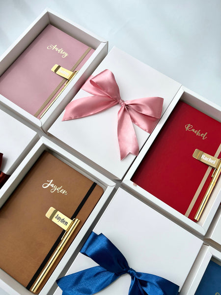 Imprinted Notebook (Thick) Gift Set - 5 Colours to choose from