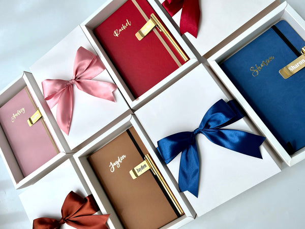 Imprinted Notebook (Thick) Gift Set - 5 Colours to choose from