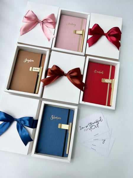 Imprinted Notebook (Thick) Gift Set - 5 Colours to choose from
