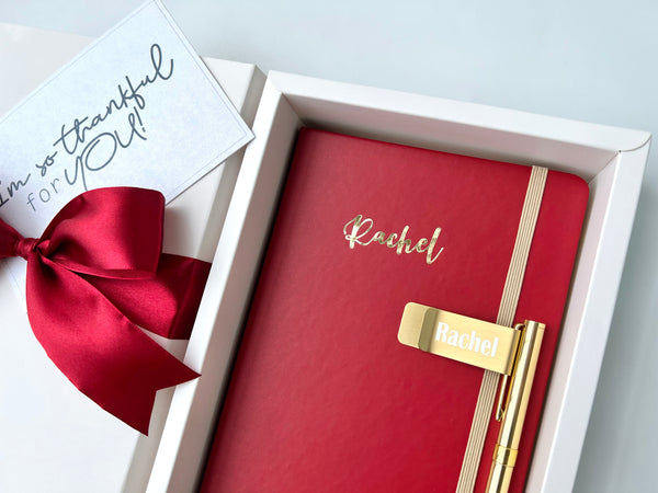 Imprinted Notebook (Thick) Gift Set - 5 Colours to choose from