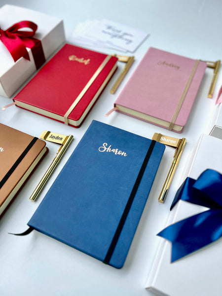 Imprinted Notebook (Thick) Gift Set - 5 Colours to choose from