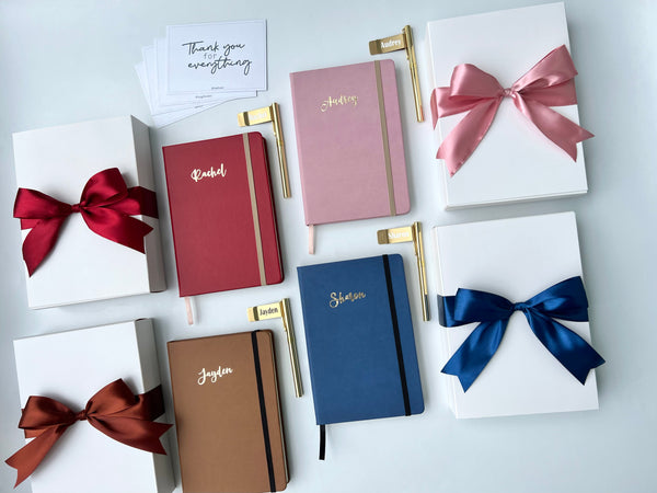 Imprinted Notebook (Thick) Gift Set - 5 Colours to choose from