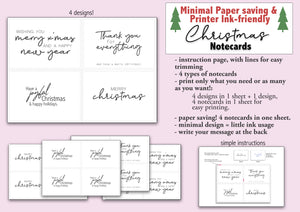 NEW! Christmas Notecards [Instant download, Printable]