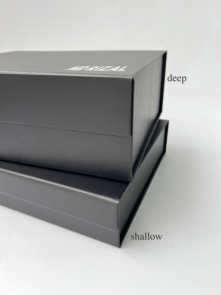 black magnetic gift box personalised custom customised singapore SG gift wrapping wrap service christmas gifting