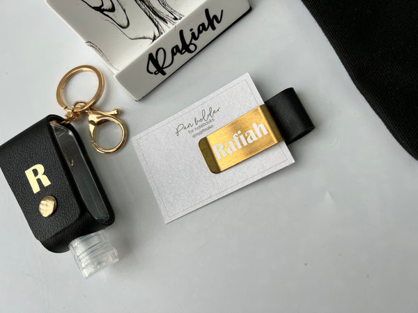 NEW! Marble+Black+Gold Personalised Essentials Kit for Her