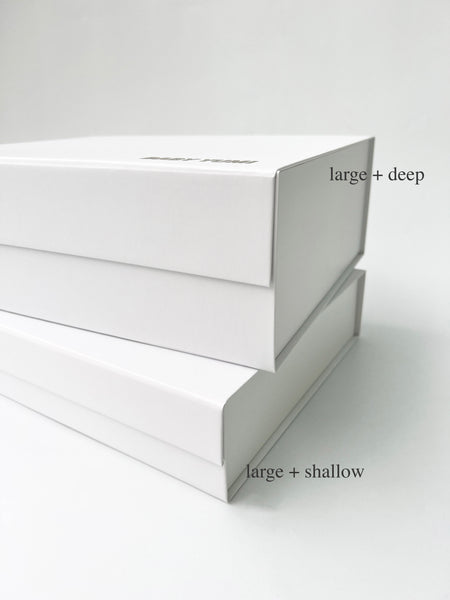 white magnetic gift box name words personalised custom customised singapore SG gift wrapping wrap service christmas gifting