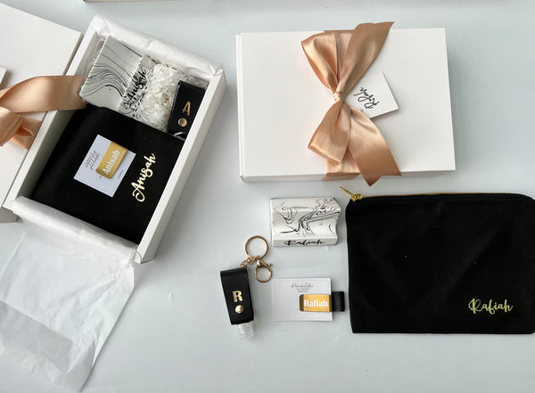 NEW! Marble+Black+Gold Personalised Essentials Kit for Her