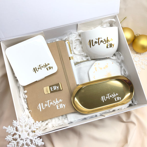 Premier LUXE Personal Desk Set in Nude Gold
