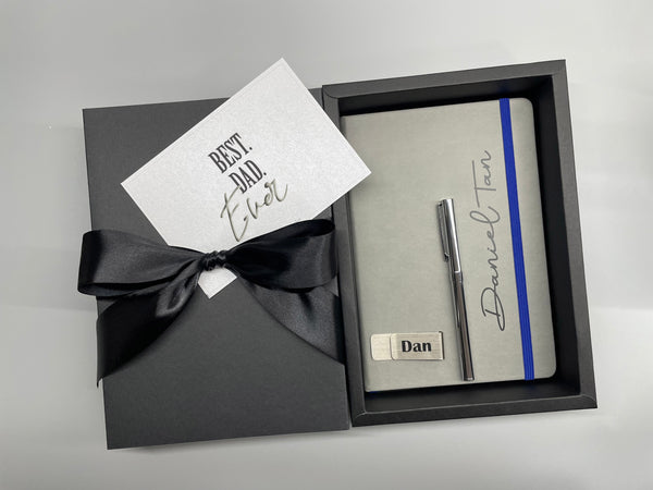 Journal Gift Set in Sleek Grey