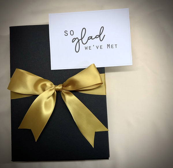 personalised notebook set gold black pen holder gift box for colleagues for him and her christmas exchange corporate gift professional singapore gift delivery service