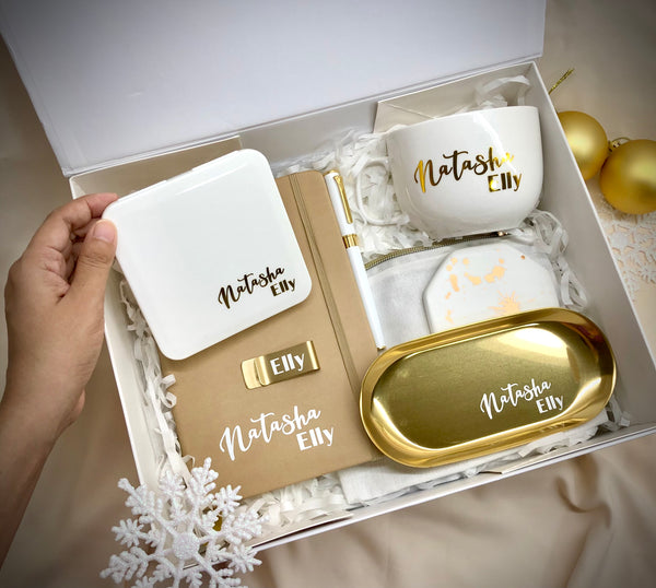 Premier LUXE Personal Desk Set in Nude Gold