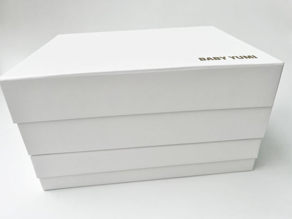white magnetic gift box name words personalised custom customised singapore SG gift wrapping wrap service christmas gifting