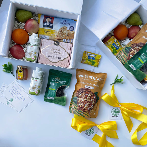 wellness get well covid soon honey oats apple orang pear datesgift hamper hospitalisation food organic healthy fruit basket singapore SG gift delivery gift box corporate gifting custom customised company logo personalised message