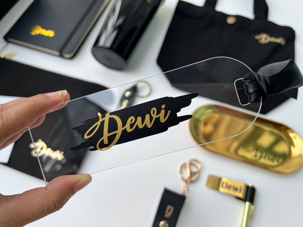 NEW! Premium LUXE Full Personal Work Set for Ladies in Black + Gold, birthday / farewell / thank you gift for colleagues