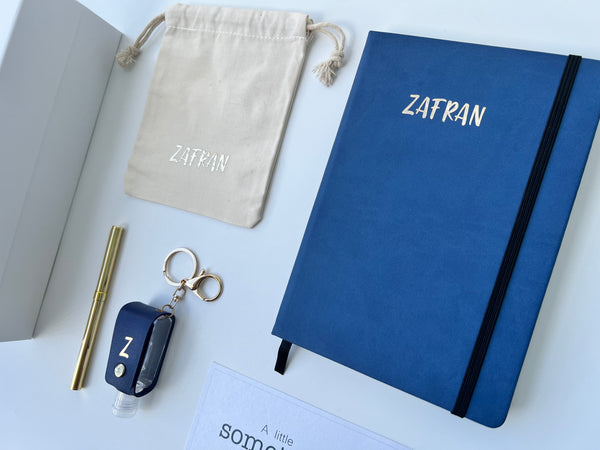 NEW! Steel Blue Personal Notebook Set for Guys on the Go - Farewell/Thank you/Birthday Gift for Colleagues Friend