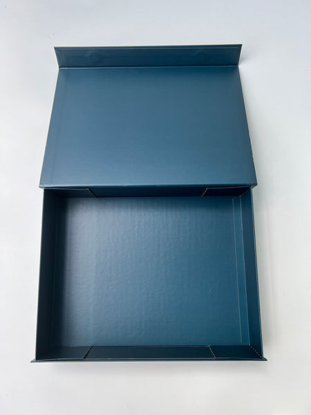 NEW! Large + Shallow Personalised Magnetic Gift Box (Dark Blue)
