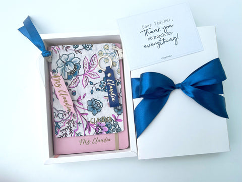 NEW! Journal Gift Set in Floral Blue + Pink