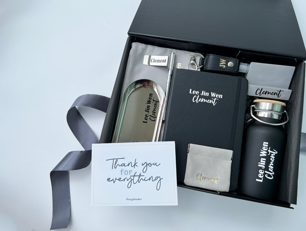 NEW! Premium LUXE Fresh Start Office Gift Set to Colleagues Black + Silver