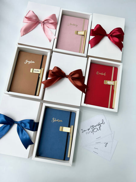 NEW! Imprinted Notebook (Thick) Gift Set - 5 Colours to choose from