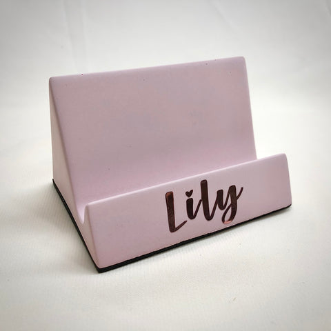 Personalised pink concrete handphone stand ADD-ON