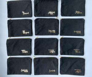 ADD-ON: Personalised black pouch