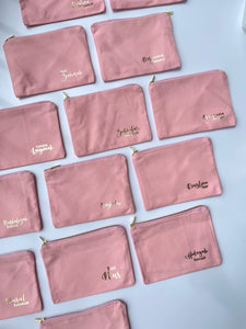 ADD-ON: Personalised pink pouch