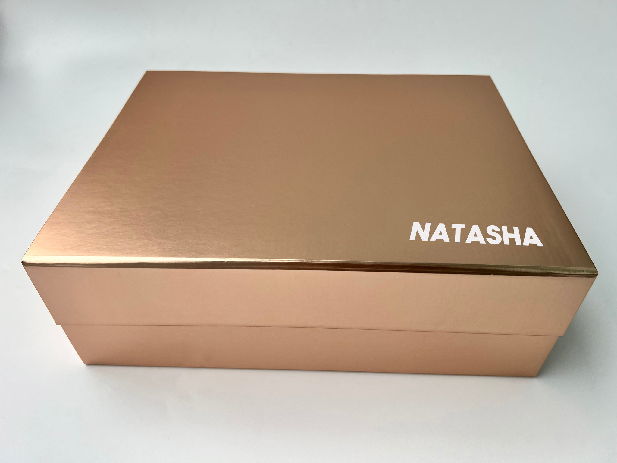 rose gold magnetic gift box personalised custom customised singapore SG gift wrapping wrap service christmas gifting