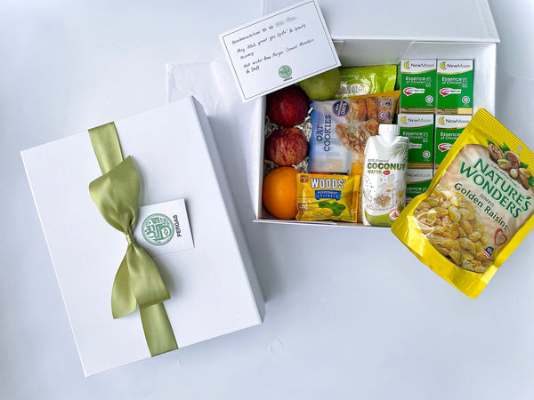 halal essence of chicken nuts organic food wellness get well covid soon honey oats apple orang pear datesgift hamper hospitalisation food organic healthy fruit gift basket singapore SG gift delivery gift box corporate gifting custom customised company logo personalised message