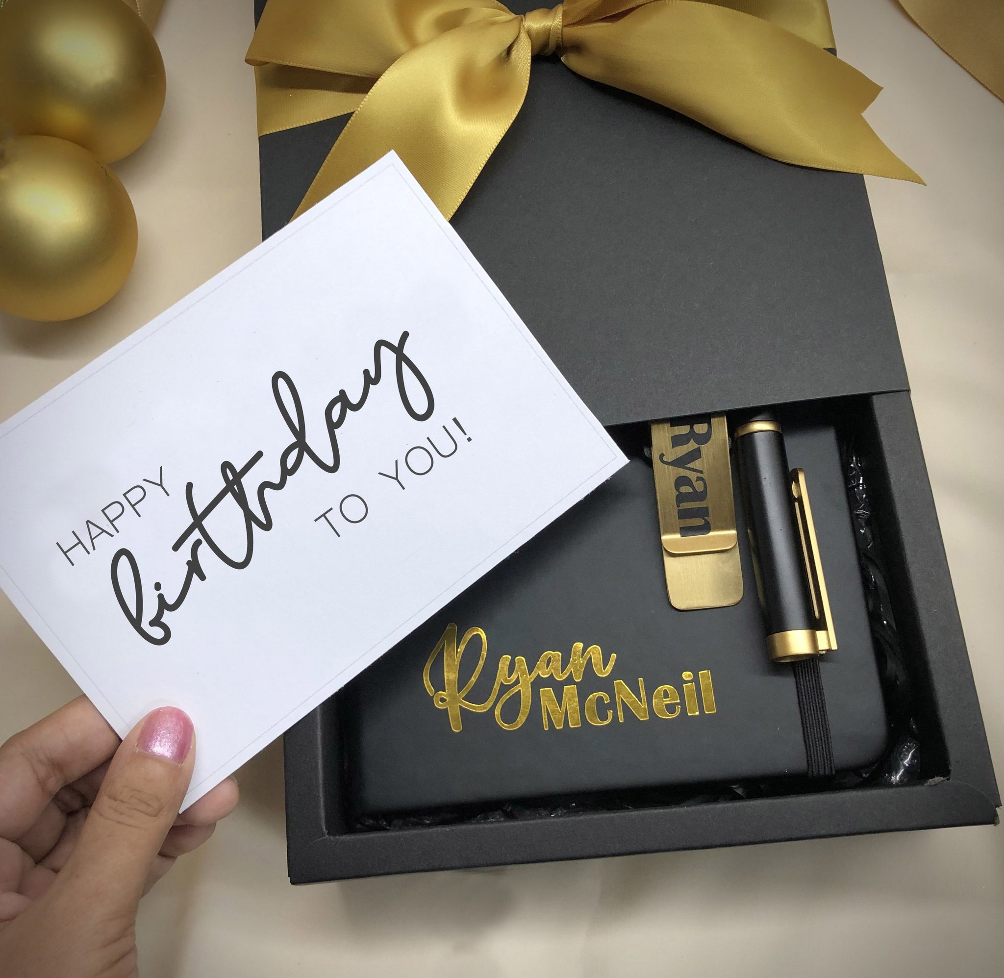 Journal Gift Set in Black – My Gift Maker