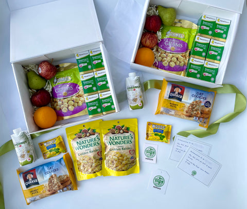 halal essence of chicken nuts organic food wellness get well covid soon honey oats apple orang pear datesgift hamper hospitalisation food organic healthy fruit gift basket singapore SG gift delivery gift box corporate gifting custom customised company logo personalised message